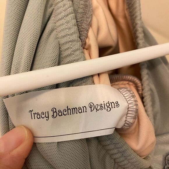 Glamorous dance costume lyrical 2 piece gray custom made rhinestoned AXS - Picture 13 of 13